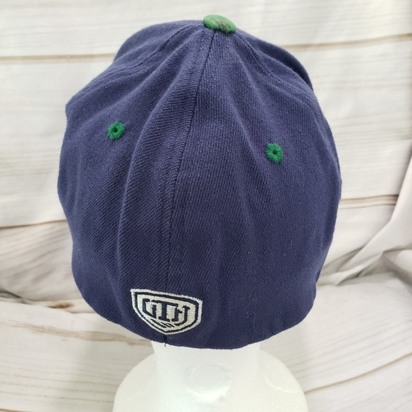 Vintage Old Time Hockey Hartford Whalers Flex Fit Baseball Hat Blue Green NHL - Picture 6 of 11